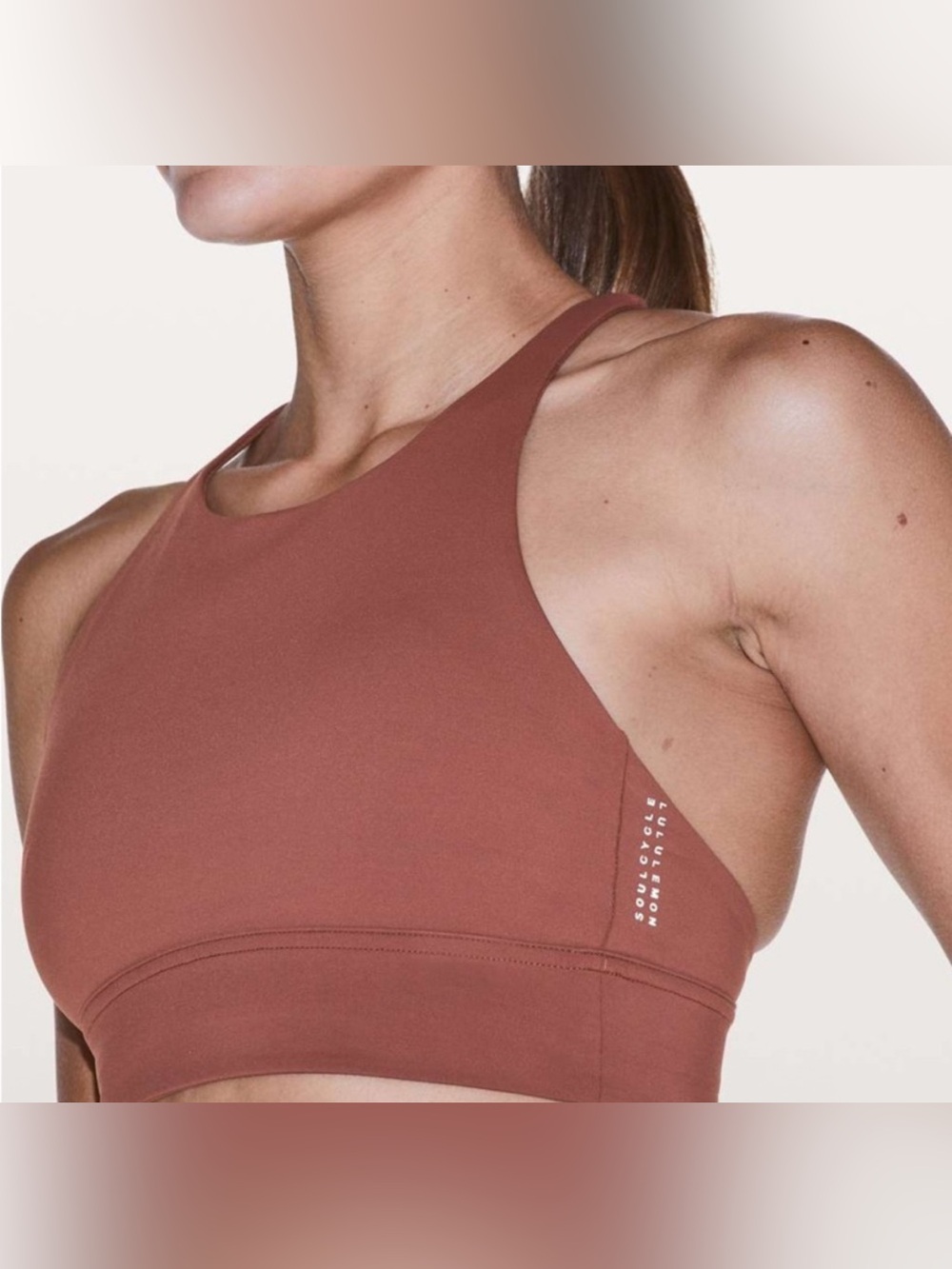 LULULEMON X SoulCycle Ride & Reflect Bra Adobe Dust Size 4 Active Gym
